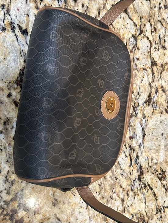 Dior Handbags - Christian Dior Honeycomb Canvas Shoulder Brown bag